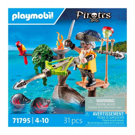  PIRATE AVEC ARBALETE ET POISSONS