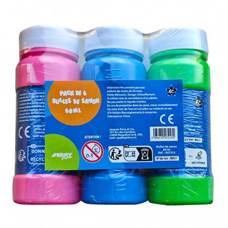  PACK DE 6 BULLES DE SAVON 60ML