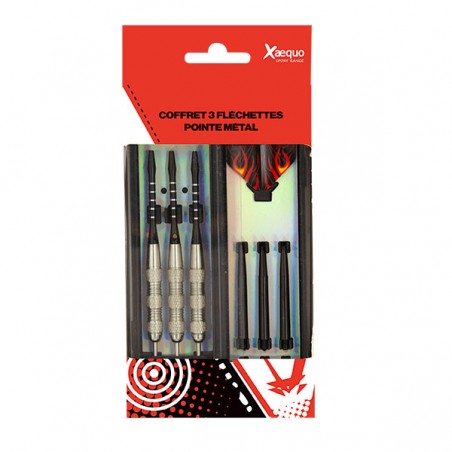  COFFRET 3 FLECHETTES POINTE METAL XAEQUO