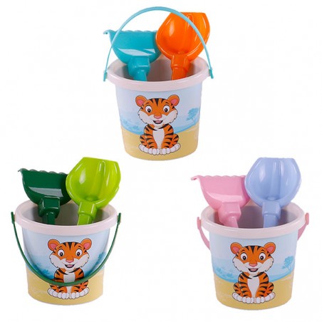  SEAU ET DOUBLETTE PETIT TIGRE D.11CM