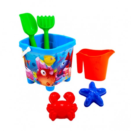  SEAU CARRE GARNI DECORE ARROSOIR 17CM