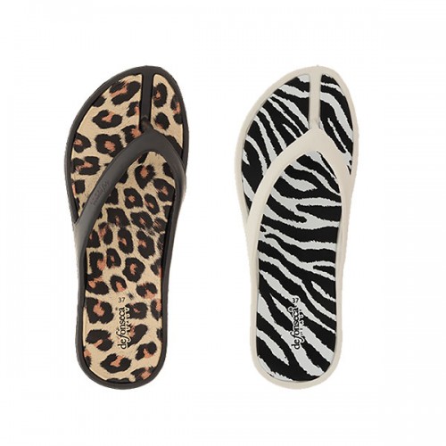  TONGS FEMME ZEBRE LEOPARD...