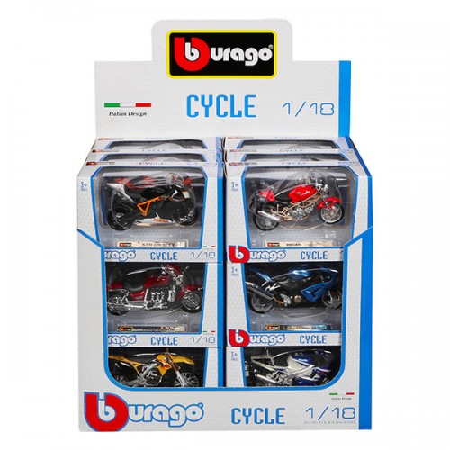 1/18 MOTO BBURAGO EN DB 18PCS