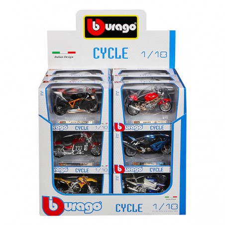  1/18 MOTO BBURAGO EN DB 18PCS