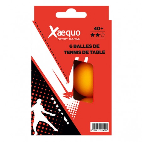  6 BALLES TENNIS DE TABLE 2* 40+ XAEQUO