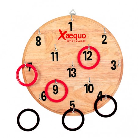  CIBLE 29 CM EN BOIS AVEC ANNEAUX X-AEQU