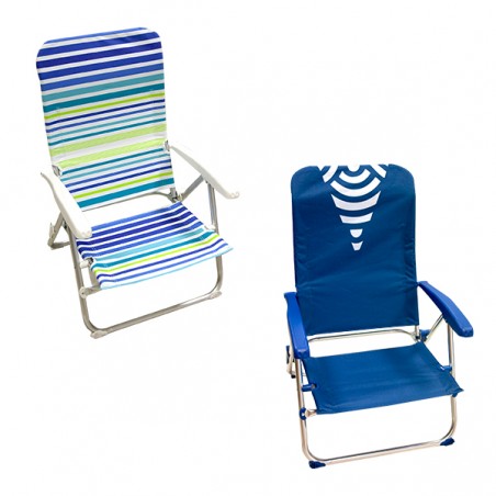  FAUTEUIL 5 POSITIONS HAUT DOSSIER ALU