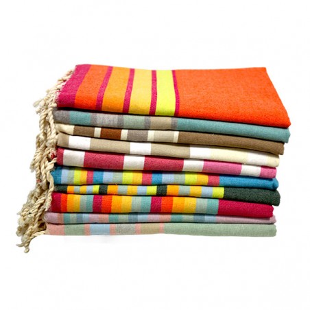  FOUTA PLATE MULTICOLORE 100X200CM