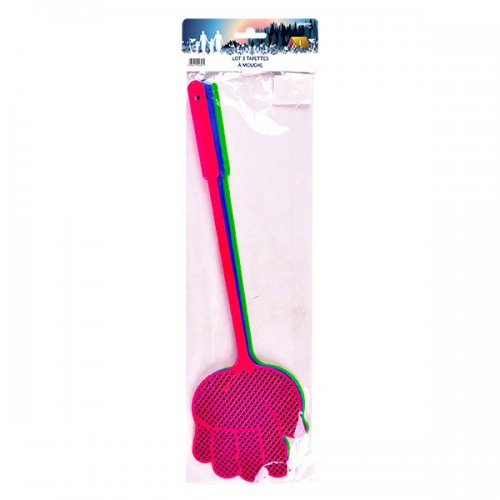  LOT DE 3 TAPETTES A MOUCHE