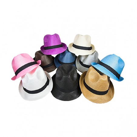  CHAPEAU PAILLE PAPIER RUBAN T57