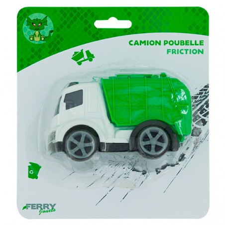  CAMION POUBELLE 12CM FRICTION