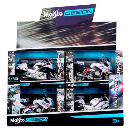  MOTO MAISTO POLICE 1/18EME ASST DB12