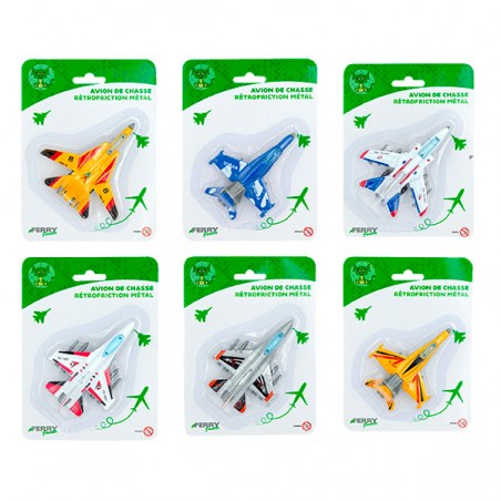  AVION DE CHASSE METAL A RETROFRICTION
