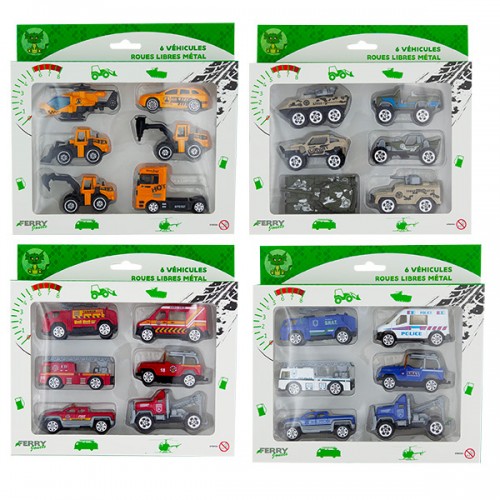  COFFRET 6 VEHICULES METAL...