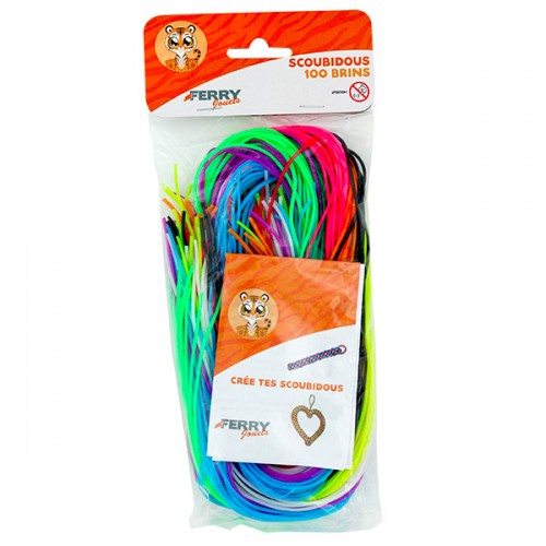  100 BRINS SCOUBIDOU COULEURS