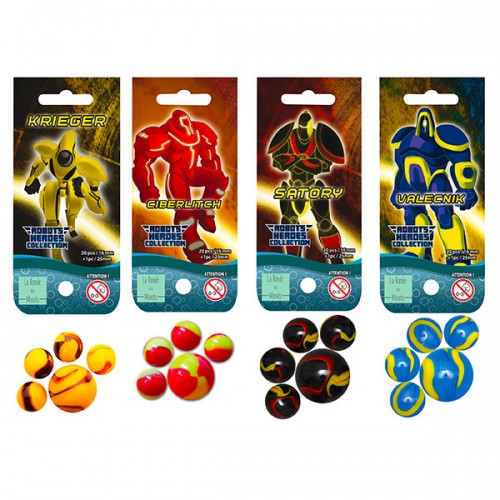  20 BILLES ROBOT HEROES + 1...