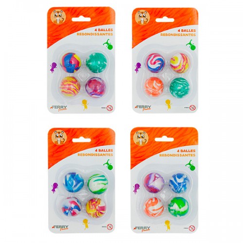  4 BALLES REBONDISSANTES...