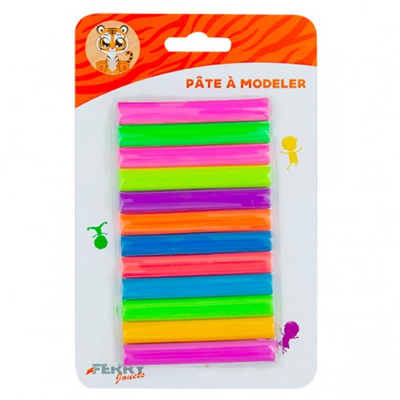  12 BATONS PATE A MODELER COULEUR