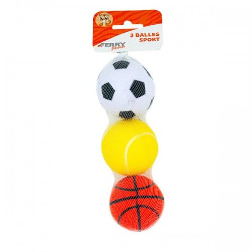  3 BALLES SPORT 6CM(foot,...