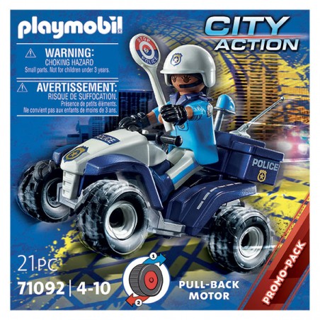  POLICIER ET QUAD