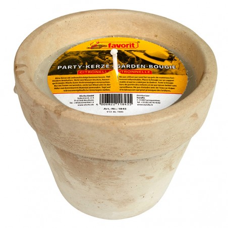  BOUGIE POT ASPECT BETON CITRONNELLE