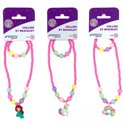  COLLIER ET BRACELET PENDENTIF