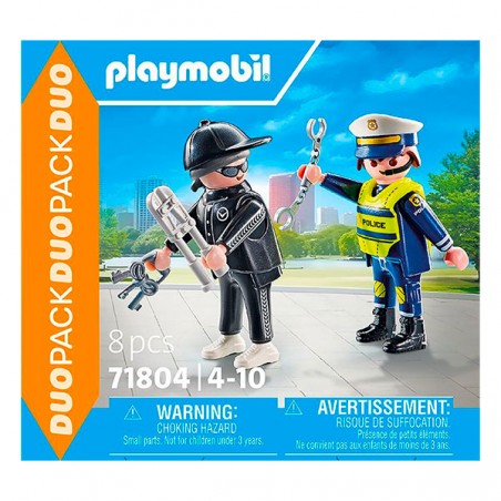  POLICIER ET BANDIT AVEC MENOTTES