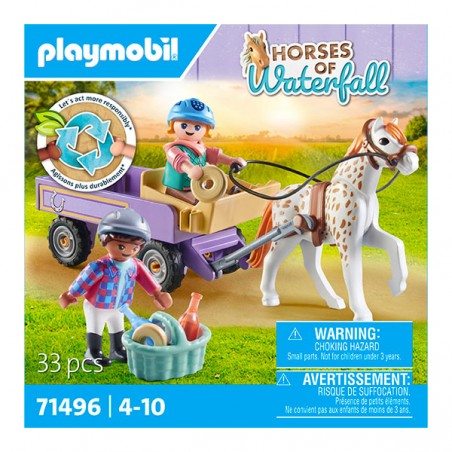  ENFANTS AVEC CALECHE ET PONEY