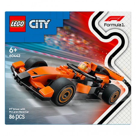  VOITURE COURSE MCLAREN AVEC PILOTE DE F1