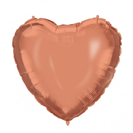  BALLON FOIL 46 CM COEUR OR ROSE