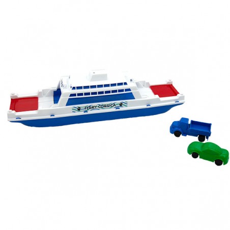  BATEAU FERRY CORSICA 47CM + 2 VEHICULES