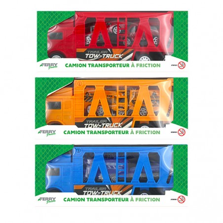  CAMION TRANSPORTEUR + 2 VEHICULES FRICT
