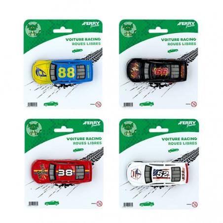  VOITURE RACING EN METAL ROUES LIBRES